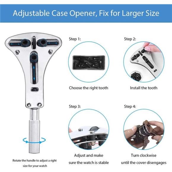 Watch Repair Kit, Watch Battery Replacement Tool Kit,Watch Link Removal Tool Kit - Picture 2 of 6